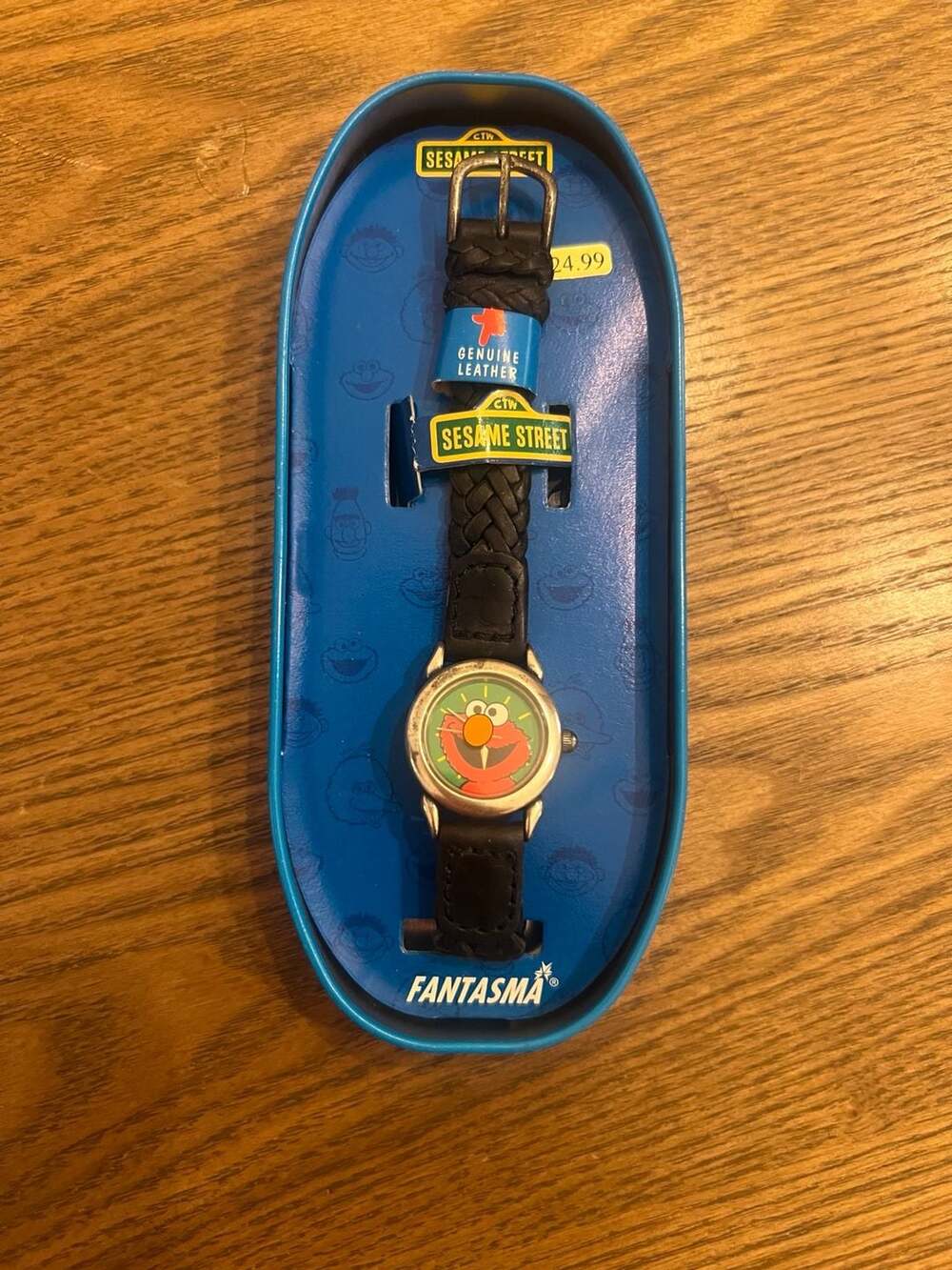 Vintage 1995 Fantasma Sesame Street Elmo Watch with Tin Case